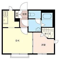 すずらんパークヒルズ 1DKの間取図画像