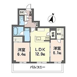 アルフェリーチェ 2LDKの間取図画像