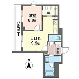 ブリスコート 1LDKの間取図画像