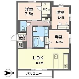 グラン ノアール 3LDKの間取図画像