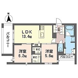 セラドン 2LDKの間取図画像
