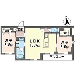 間取図画像 2LDK