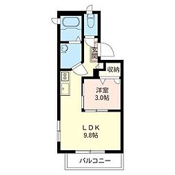 ブランシュネージュ 1LDKの間取図画像