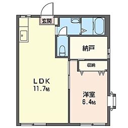 ドミールケイ 1SLDKの間取図画像