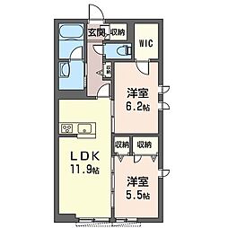 BelleGolline 2LDKの間取図画像