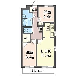 MASTLIFESOGA 2LDKの間取図画像