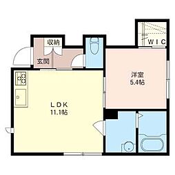 プロスパーメゾン 1LDKの間取図画像