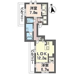 間取図画像 2LDK