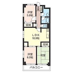 ロイヤルドミニオン 3LDKの間取図画像