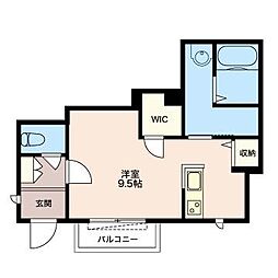 ベレオ早稲田 ワンルームの間取図画像