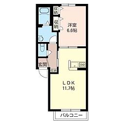 プロミネンス蔵前 1LDKの間取図画像