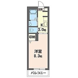 エスパシオデセンテレオ 1Kの間取図画像