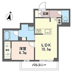 マハロ・ハレ 1LDKの間取図画像