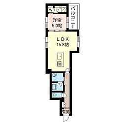 Elvita 1LDKの間取図画像