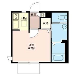サンシティ南与野 ワンルームの間取図画像
