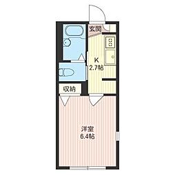 シャーメゾン三軒茶屋 1Kの間取図画像