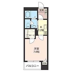 プレステージ 1Kの間取図画像
