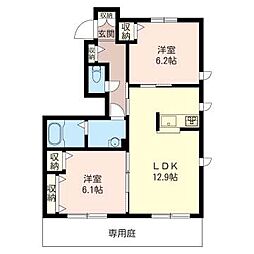 ボア・ソルテ2 2LDKの間取図画像