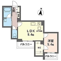 ティーケー幕張本郷 1LDKの間取図画像