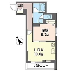 アンビシア 1LDKの間取図画像