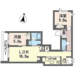 間取図画像 2SLDK