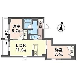 間取図画像 2LDK