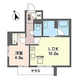 グランノワール 1LDKの間取図画像