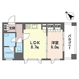プライムメゾン銀座イースト 1LDKの間取図画像