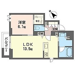 アミコート東山 1LDKの間取図画像