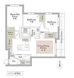 グローサーバウム 3LDKの間取図画像