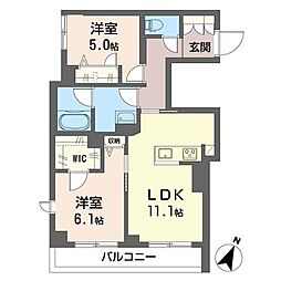 ノアーズアーク 2LDKの間取図画像