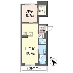 メゾンポラリス矢口 1LDKの間取図画像