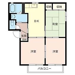 フォレストA 3DKの間取図画像