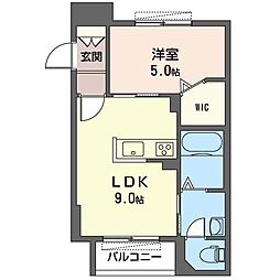 Magnolia 1LDKの間取図画像