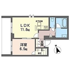 セントリビエ湘南台 1LDKの間取図画像