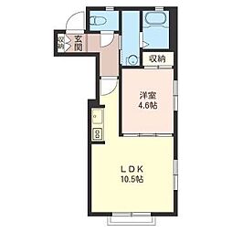 シャルマン 1LDKの間取図画像