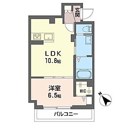 グラン　セラヴィ 3階1LDKの間取り