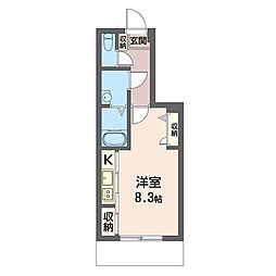 COCOハウス ワンルームの間取図画像