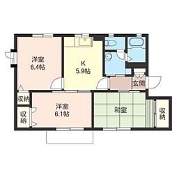 ソレイユ湘南 3Kの間取図画像