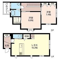 LaVillaOISOA 2LDKの間取図画像