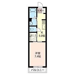 プロヌーブT 1Kの間取図画像