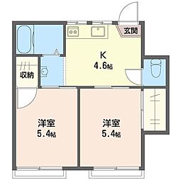 ハイツマリーナ 2Kの間取図画像