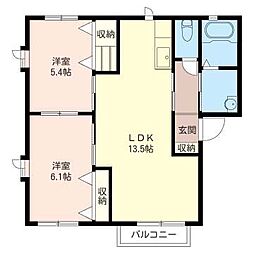 アネックス・K 2LDKの間取図画像
