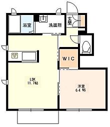 フリージア 1LDKの間取図画像