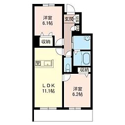 間取図画像 2LDK