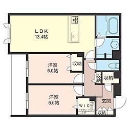 ForestStage 2LDKの間取図画像