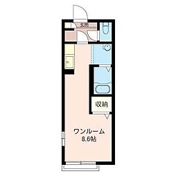 メルヘン ワンルームの間取図画像