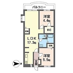 ヒロ小園 2LDKの間取図画像