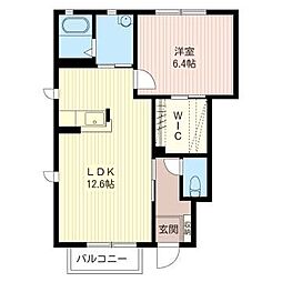 メゾンド多華 1LDKの間取図画像