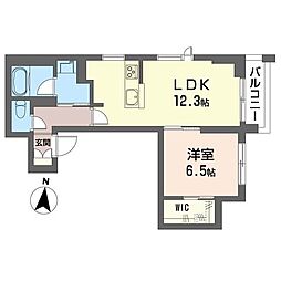 レ・アール トキワ 1LDKの間取図画像